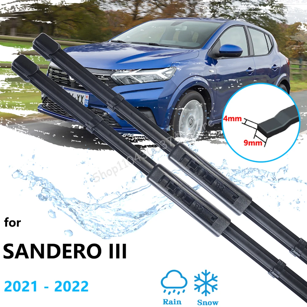 

For Dacia Sandero Streetway III MK3 DJF BJI 2021 2022 Hatchback Front Rear Wiper Set Window Windshield Windscreen Car Cleaning