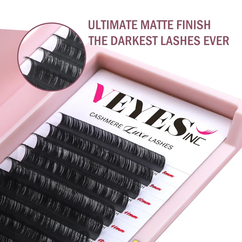 Veyes Inc Cashmere Luxe  Eyelash Extensions Veyelash Faux Mink Individual Volume Lashes Soft Natural Lash Extensions for Makeup