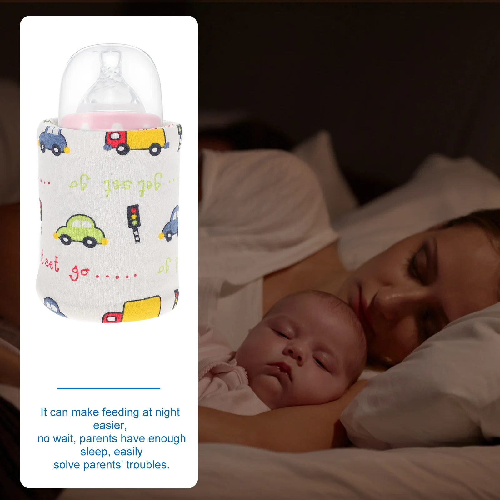 

Feeding Bottle Warmer Portable USB Milk Bottle Heat Preservation Bag Baby Breastmilk Warmer Travel Compact Lightweight