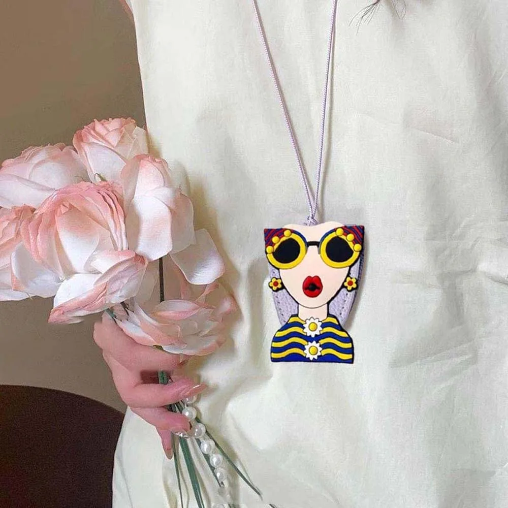 

Anti-lost Hanging Neck Glasses Clip Embroidery Anti-scratch Leather Sunglasses Storage Necklace Anti-splash Water Lightweight