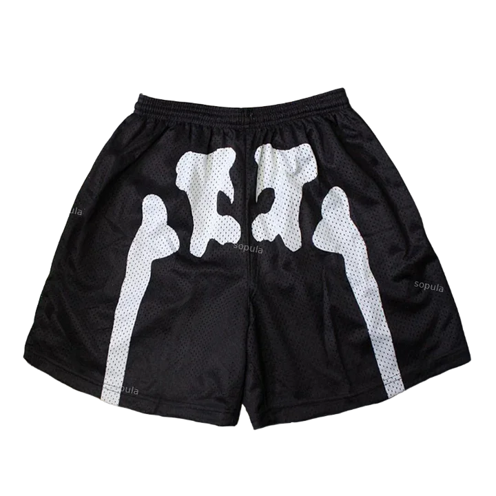 

New Fun Bone Print Shorts Beach Shorts Swimwear Casual and Comfortable Summer Hip-Hop Shorts Fashion Casual Quick-dry Shorts