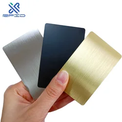 Custom Stainless Steel NFC Card NFC ID Card Blank Black NFC Aluminum Business Member Cards With Chip