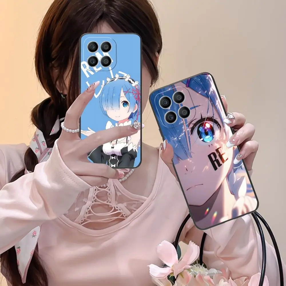 

ReZero Rem Waifu Mobile Phone Case for Honor 90 80 70 60 50 30 20 10 9 8 7 Pro S SE Lite 5G Colorful Printing Cover Luxury Cover