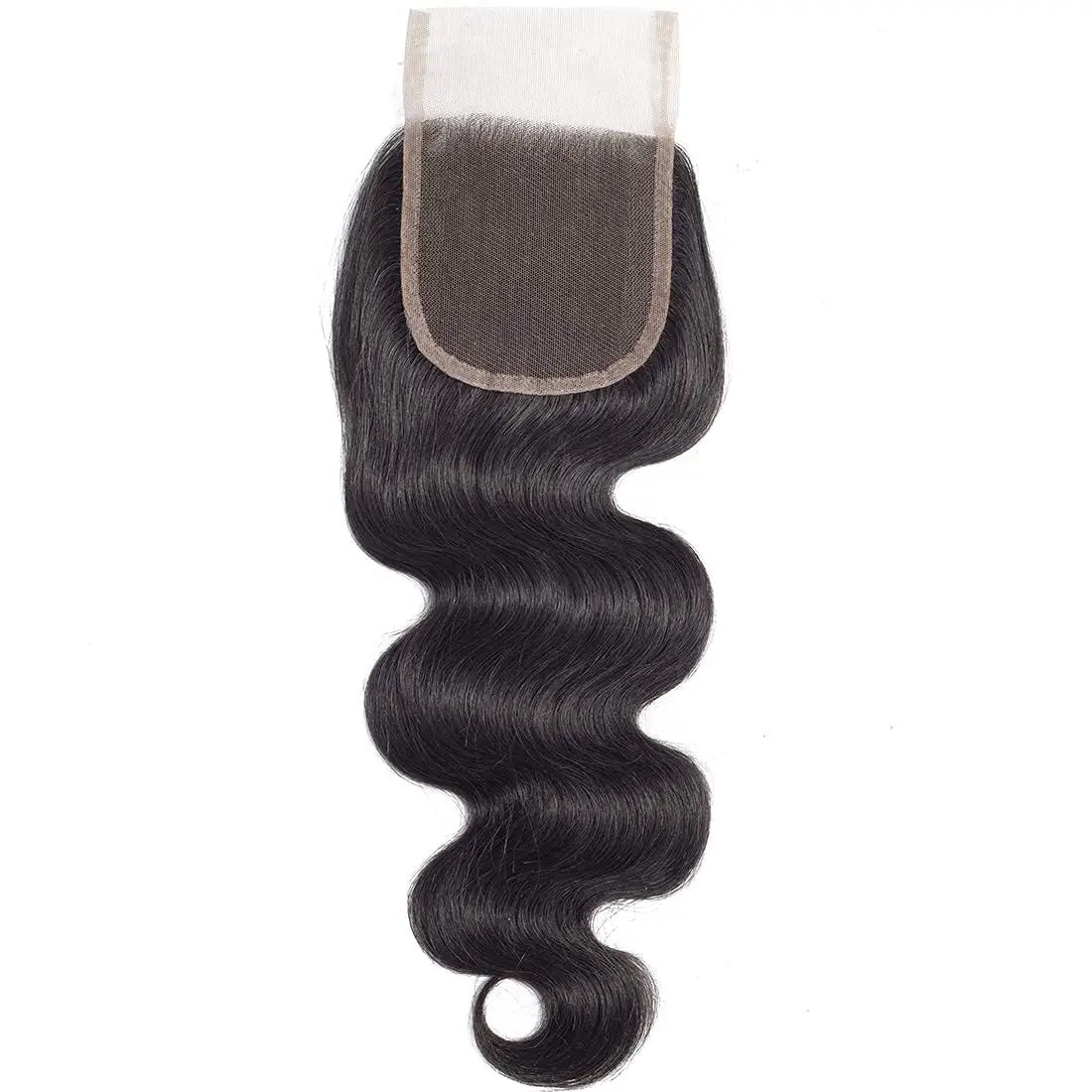 4x4 Lace Closure Body Wave Closure Human Hair Free Part Lace Closure 100% Brazilian Human Hair Extensions Natural Black