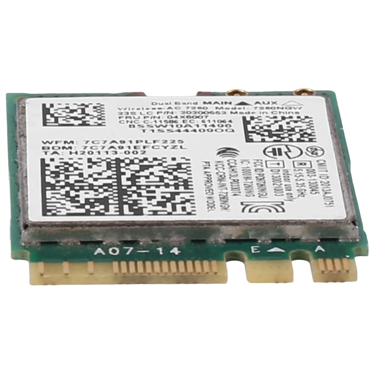 # Tarjeta WiFi 510I 7260NGW 7260AC 2,4G/5G BT4.0 Fru 04X6007 para Thinkpad X250 X240 X240S X230S T440 W540 T540 Yoga Y50 (verde)
