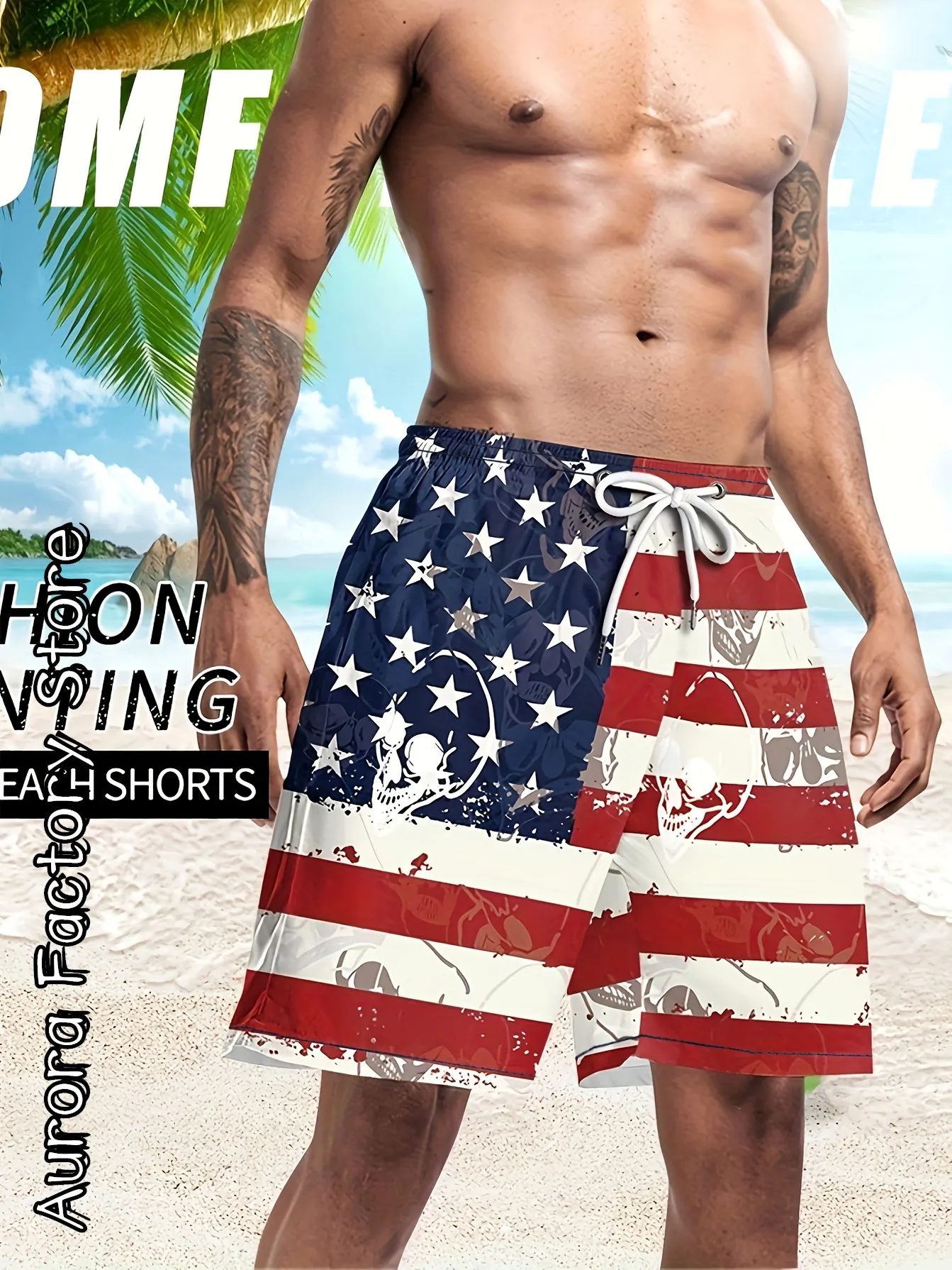 Summer Men Fashion Trend Shorts American Flag Graphic Clothing Boys Kids Casual Hawaii Vacation Shorts Male Stylish Beach Shorts