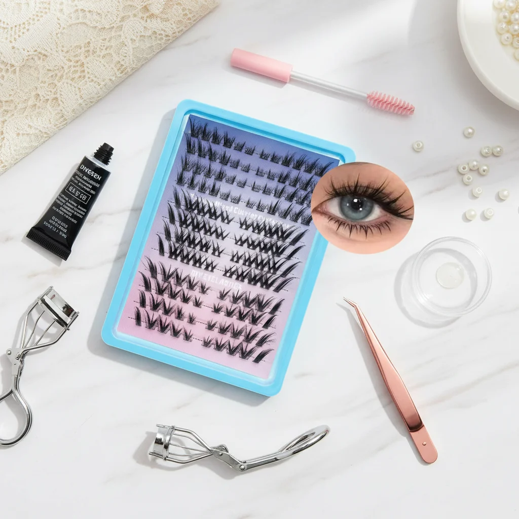 مجموعات الرموش الصناعية ذاتية الصنع مراوح حجم مسبقة الصنع 30-100P ملحقات رموش سميكة طبيعية فردية مكياج تنكري #4