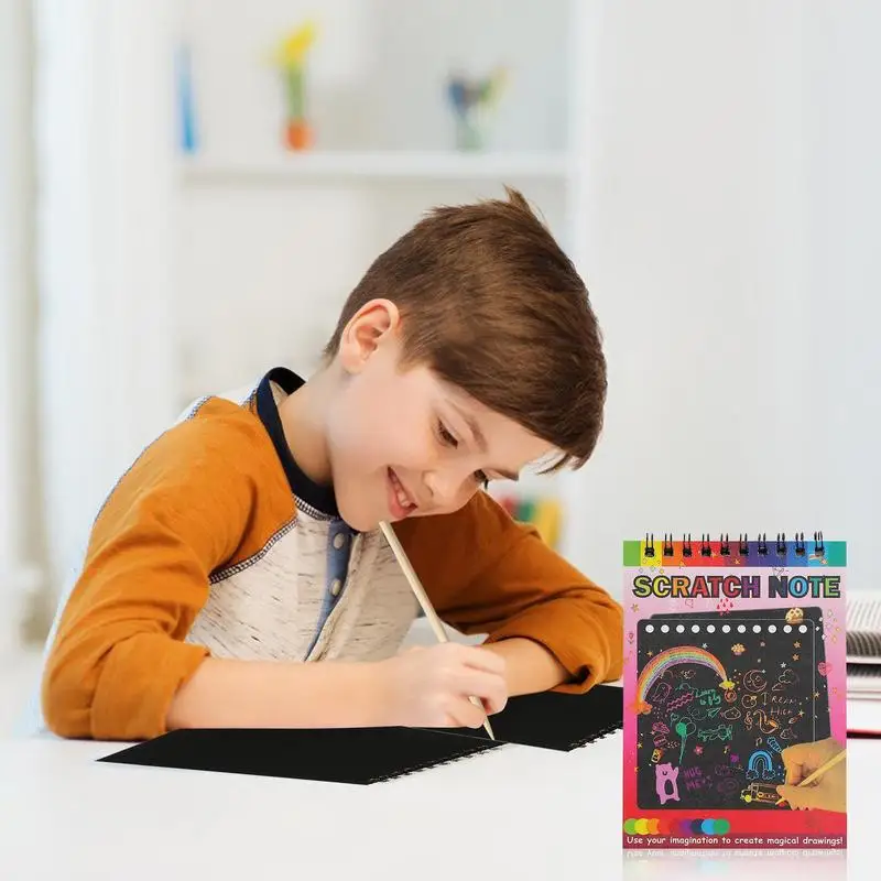 Artes do risco-Caderno Craft, Sketchbook criativo, papel dos desenhos animados, ferramenta DIY Graffiti, favor do partido do risco do arco-íris, papel do miúdo, 10pcs