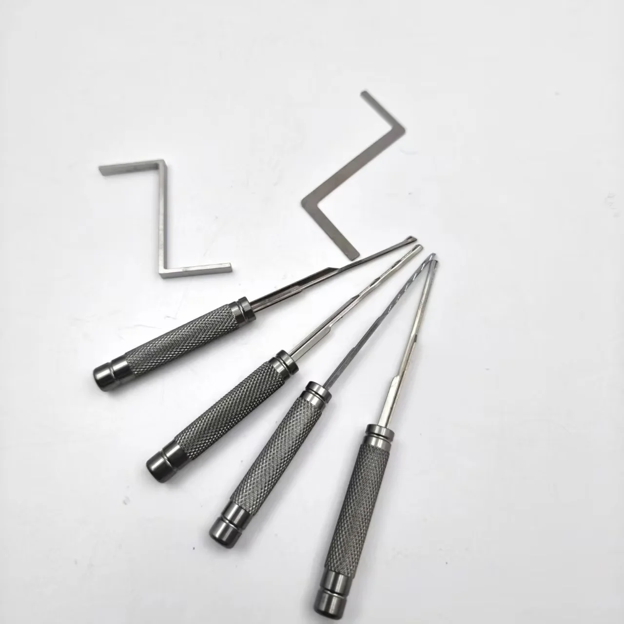 Kaba 6Pcs Crescent Quick‑Rake Set, Civil Stainless Steel Lock Repair Tool Kit for Professional Locksmiths