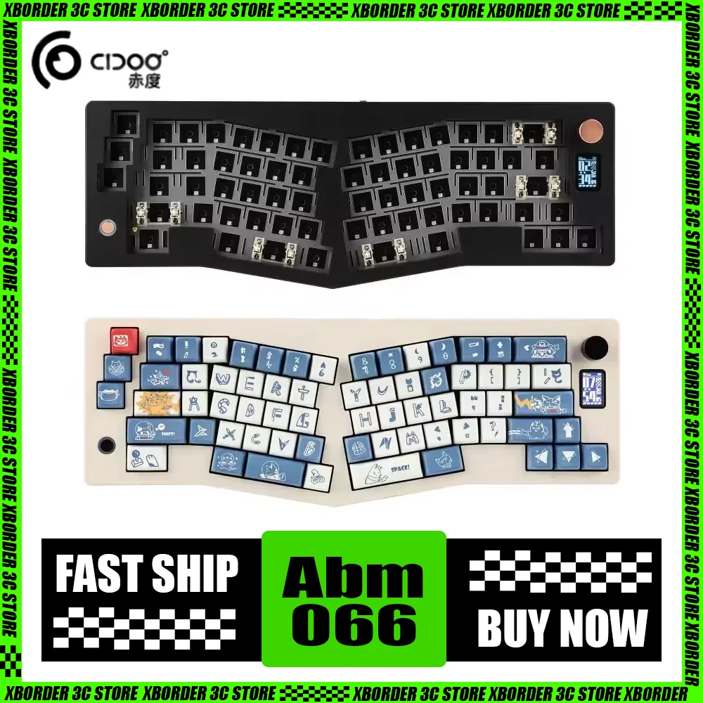 

Cidoo Abm066 Alice Mechanical Keyboard Multifunctional Knob Custom Screen Tri Mode Rgb Wireless Gaming Keyboard Pc Gamer Mac Via