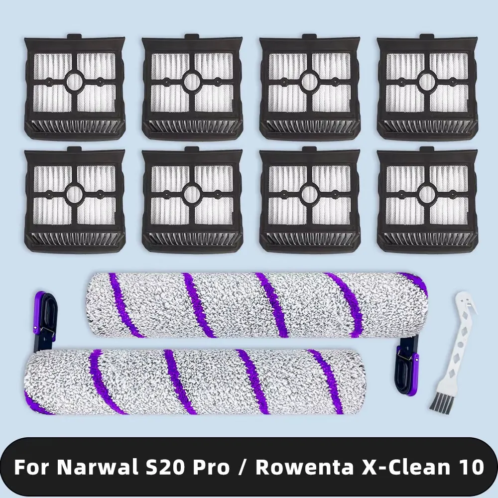 Compatible For ( 나르왈 Narwal S20 Pro /  Rowenta Tefal X-Clean 10 ) Spare Parts Accessories Roller Brush Hepa Filter Consumable