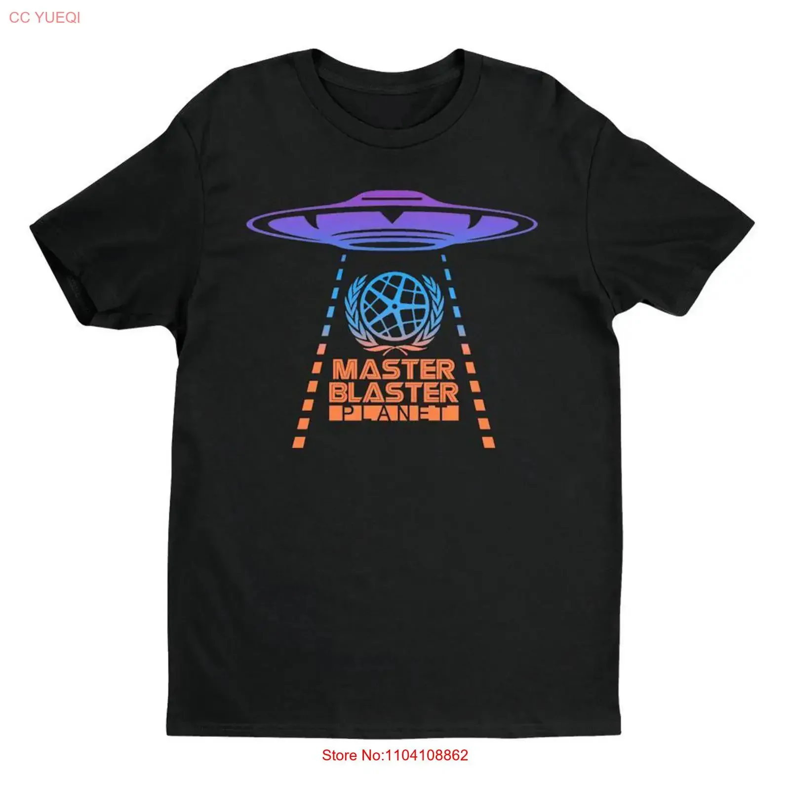 Camiseta MASTER BLASTER PLANET UFO MOTOMAG BMX SHADOW SUBROSA ALIEN BLACK FADE vintage lavada com estampa gráfica confortável unissex