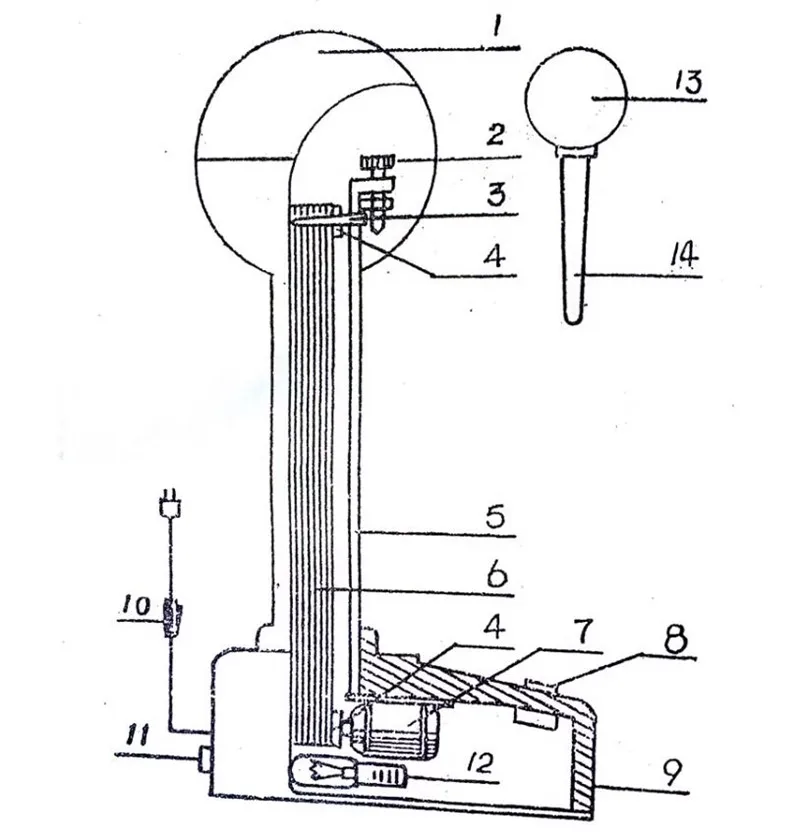 Van der Graaf electrostatic Wechsler generator teaching instrument