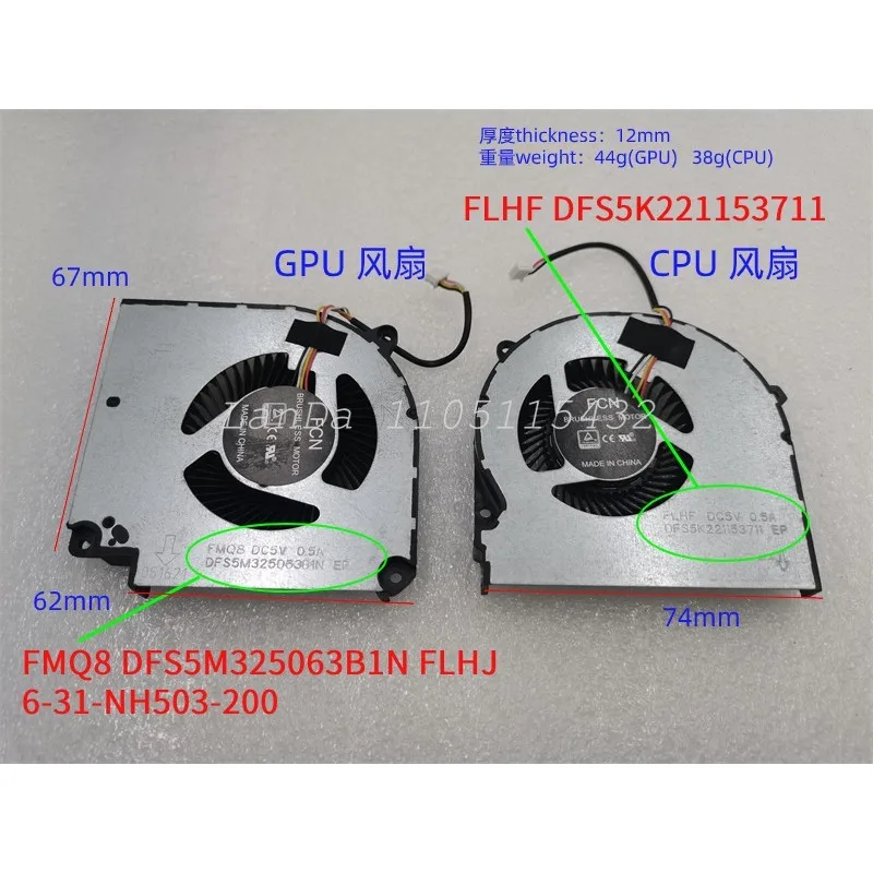 Laptop Cooling Fans Replacement for Z8-CT7NA CT7NT Z8-CR7N1 CU5N G8-CT7NK High Performance Quiet Operation Durable Computer Cool