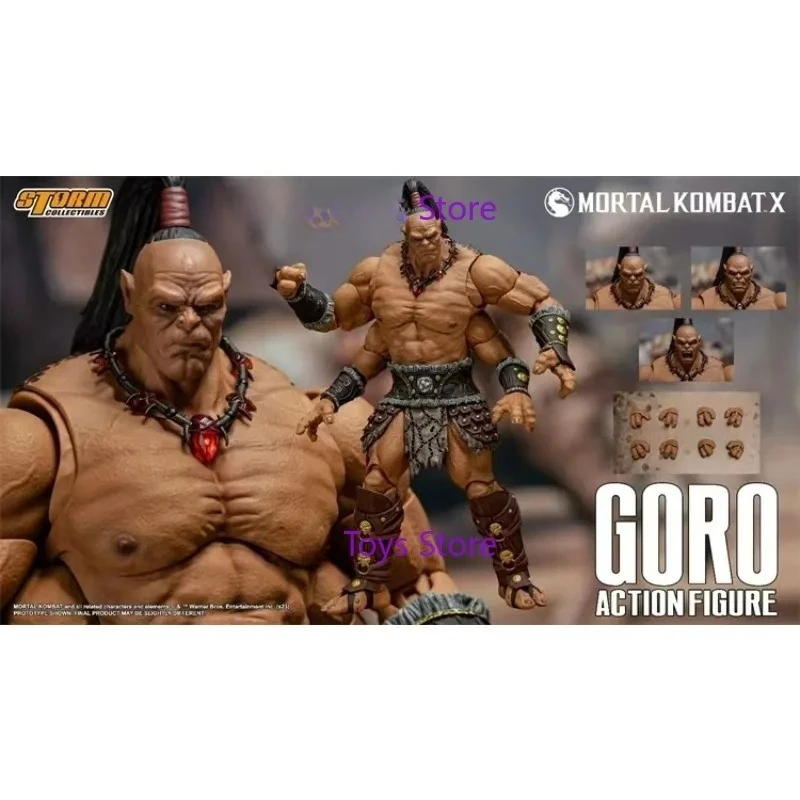 متوفر في المخزون ألعاب العاصفة الأصلية Storm Mortal Kombat GORO أنيمي نموذج لجسم مجموعة لعبة هدية