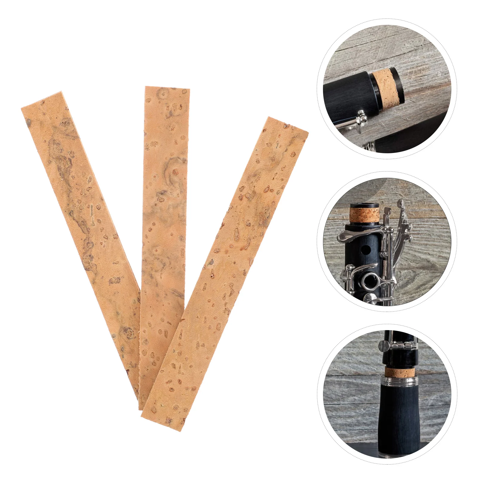 

3Pcs Clarinet Accessory Cork Replacement Kit Airtight Durable Easy to Install Clarinet Parts for Perfect Sound Performance