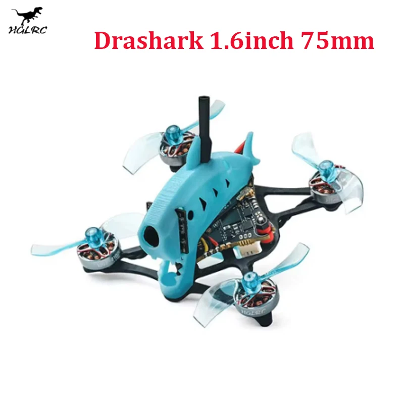 

Hglrc Drashark 1.6inch 75mm Toothpick Fpv Drone With Zeus5 Es24 1s 5a Aio 200mw Vtx Specter 1002 21000kv Motor