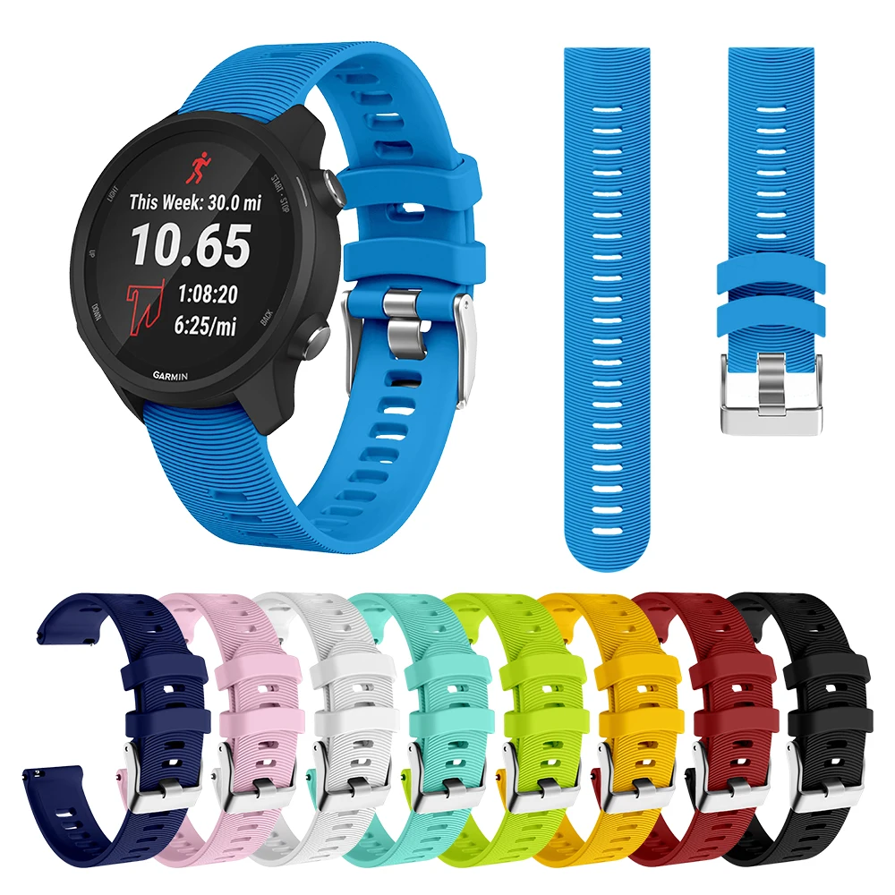 Soft Band for Garmin Forerunner 165 Bracelet Original Outdoor Silicone Accessories Band for Garmin Venu SQ Running Man 20mm