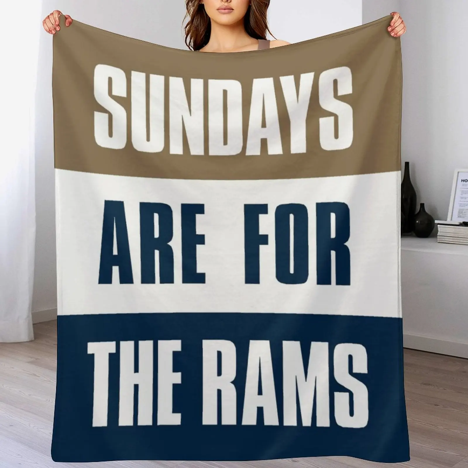 

Sundays are for The Rams, Los Angeles Football Throw Blanket Blankets For Sofas Shaggy decorative christmas gifts Blankets