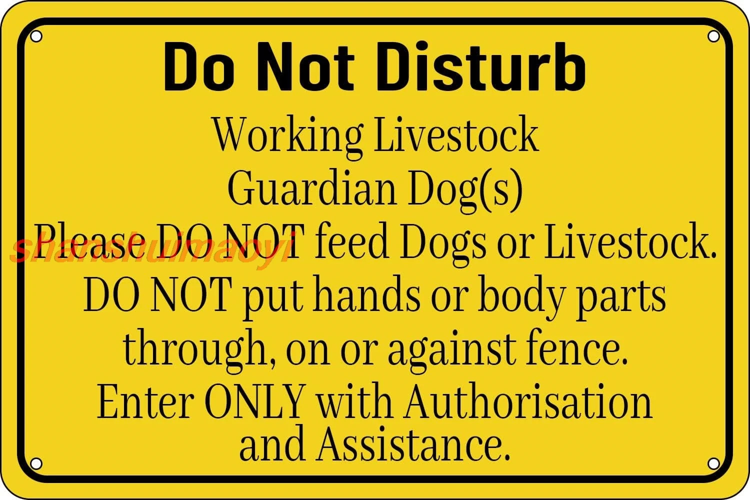 Do Not Disturb Working Livestock Guardian Dog Sign Metal Tin Sign 12×8 Inch Caution Danger Safety Security Warning Notice S HAI