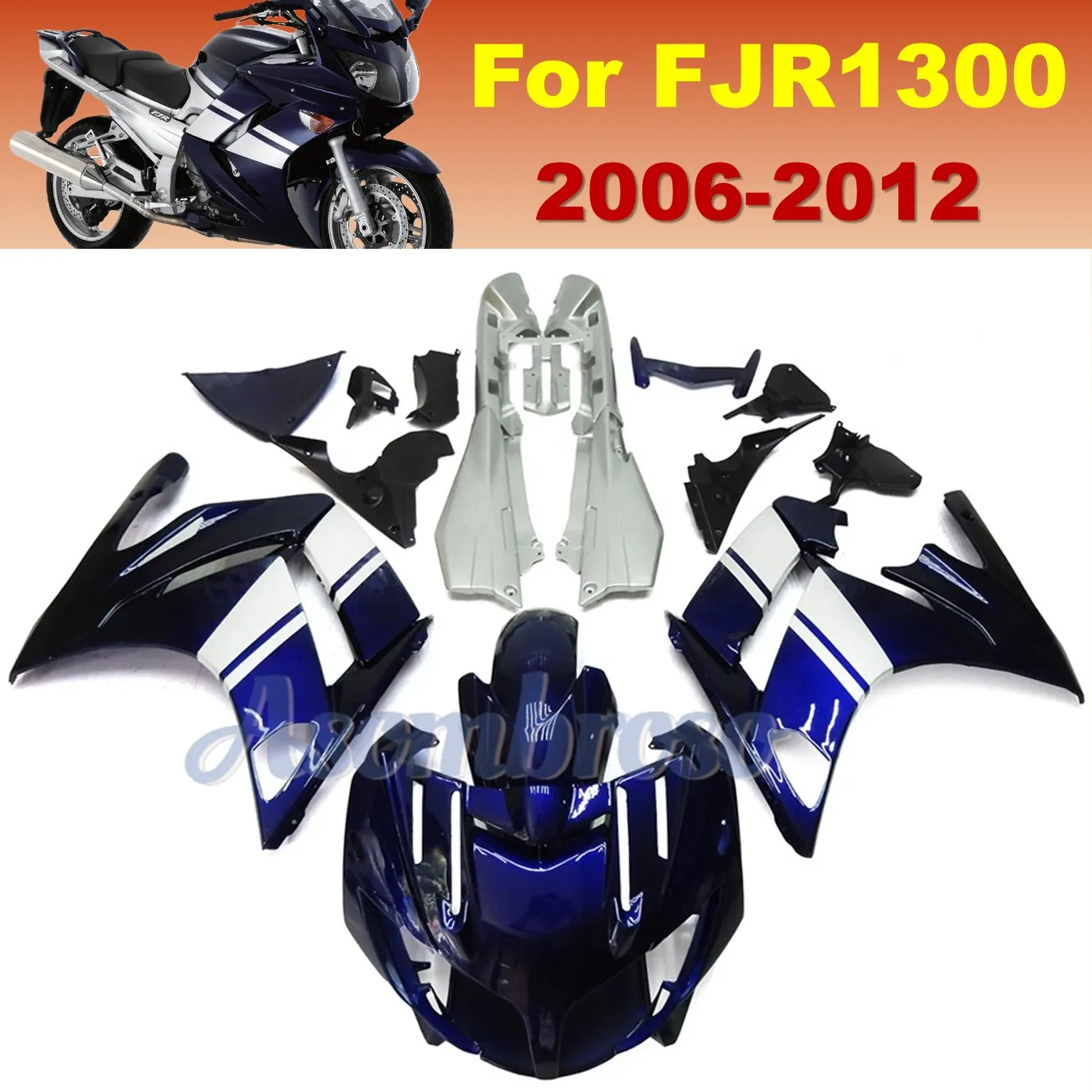 

Injection Bodywork Fairing Kit for Yamaha FJR1300 2006-2012 FJR 1300 2007 Motorcycle Cowl Painted Set