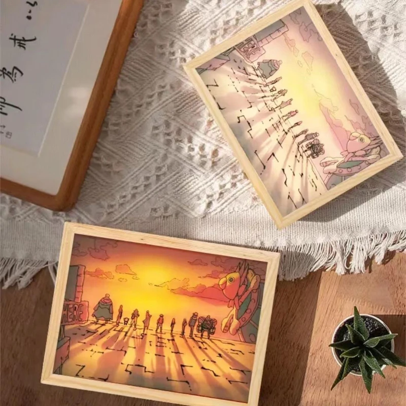 Wall Lamp Painting LED INS USB Button Painting Table Light Decoration Creative Night Lamp Gift Atmosphere Wall Lighting Painting