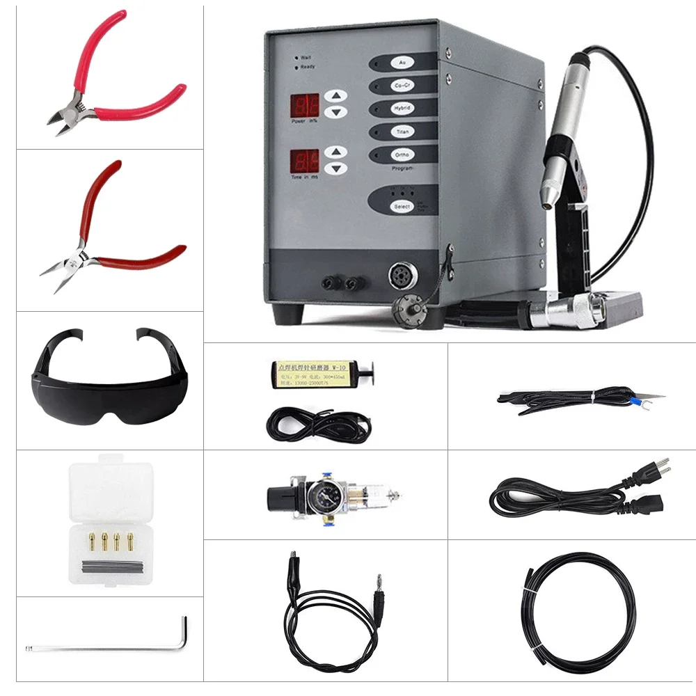 110V/220V Stainless Steel Spot Laser Welding Machine Automatic Numerical Control Pulse Argon Arc Welder for Soldering Jewelry