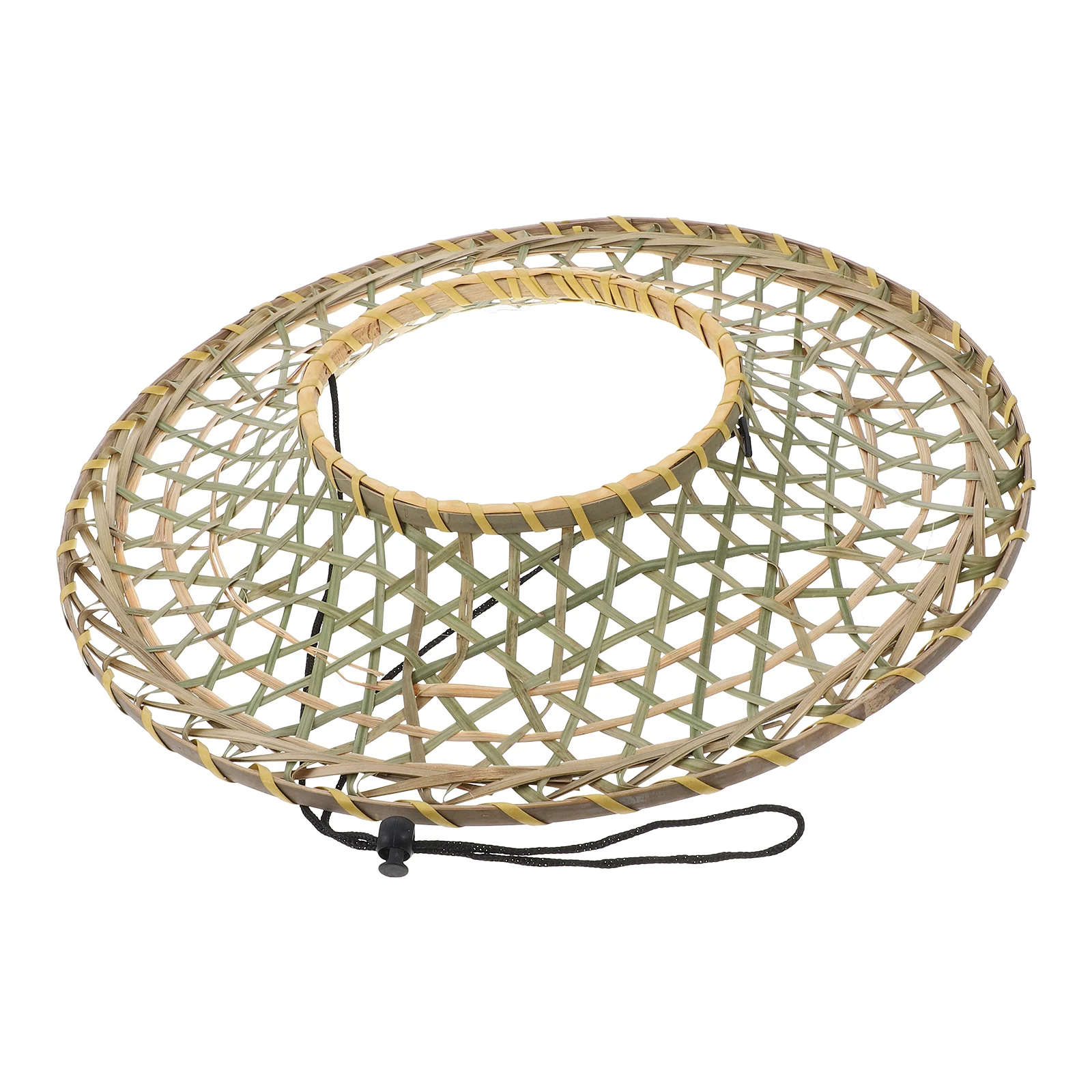 

1pc Hollow Conical Caps Asian Rain Bamboo Woven Hats Men Wide Brim Sun Protection Portable Party Props Traditional Lightweight