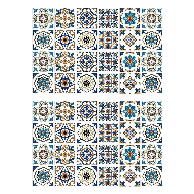 ABGH-48PCS Self-Adhesive Anti-Oil Sticker Kitchen Stove High Temperature Tile Cabinet Waterproof Wall Sticker -S
