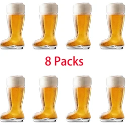8 Packs 50ml lead-free glass cups barware home beer glass mugs beer drinkware