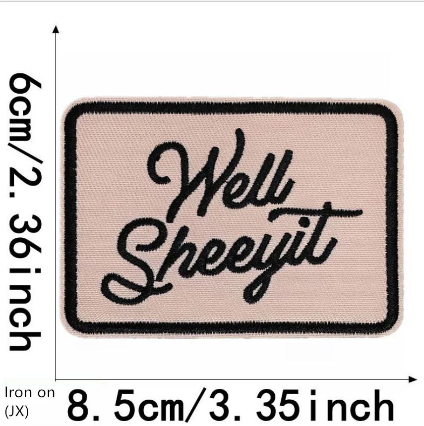 10 Pcs Popular Words Badges Embroidered Patches Iron On Clothing Hat Bag Shoe Repair Material Phone Gift Box Decor DIY Accessory