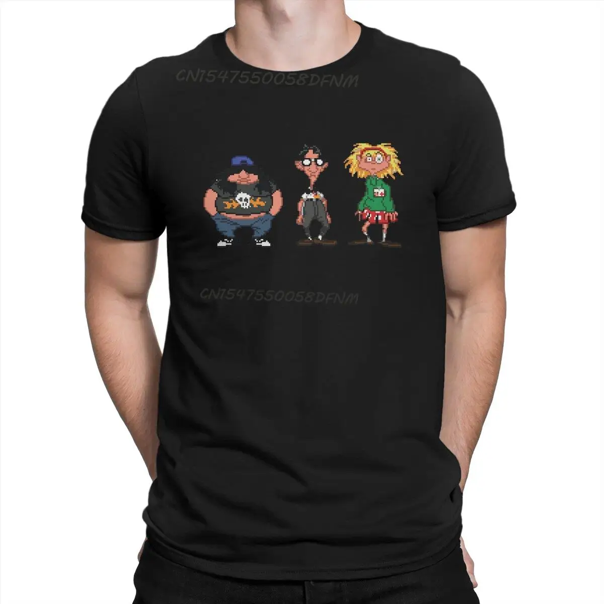 Bernard Laverne and Hoagie T-Shirts Men Day Of The Tentacle Game Anime Cotton Tee Shirt Male Camisas Men Graphic Tee Shirts