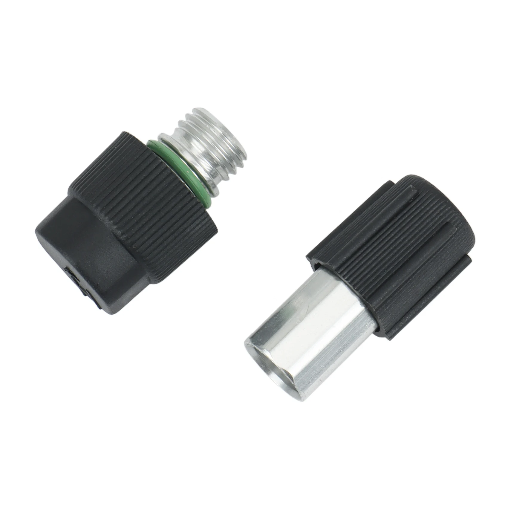 

Ac29-2Pcs Порт зарядки переменного тока Сервисное высокое/низкое шаровые краны с черными колпачками для GM Ford