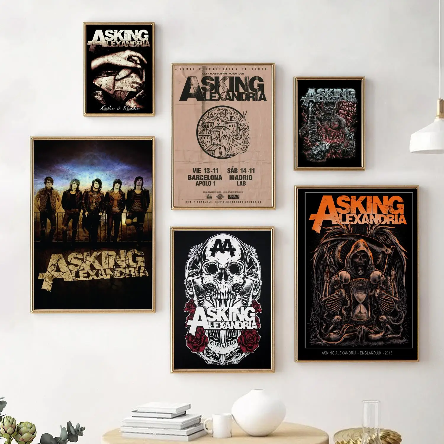 asking alexandria Poster Decorative Painting Canvas Poster Wall Art Living Room Posters Bedroom Painting