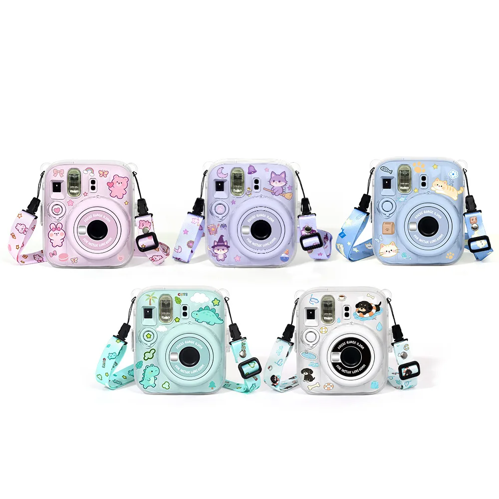 Suitable for Fujifilm Instax Mini 13 Crystal Shell Photo Bag Protective Case 3-in-1 Set Strap String Sticker