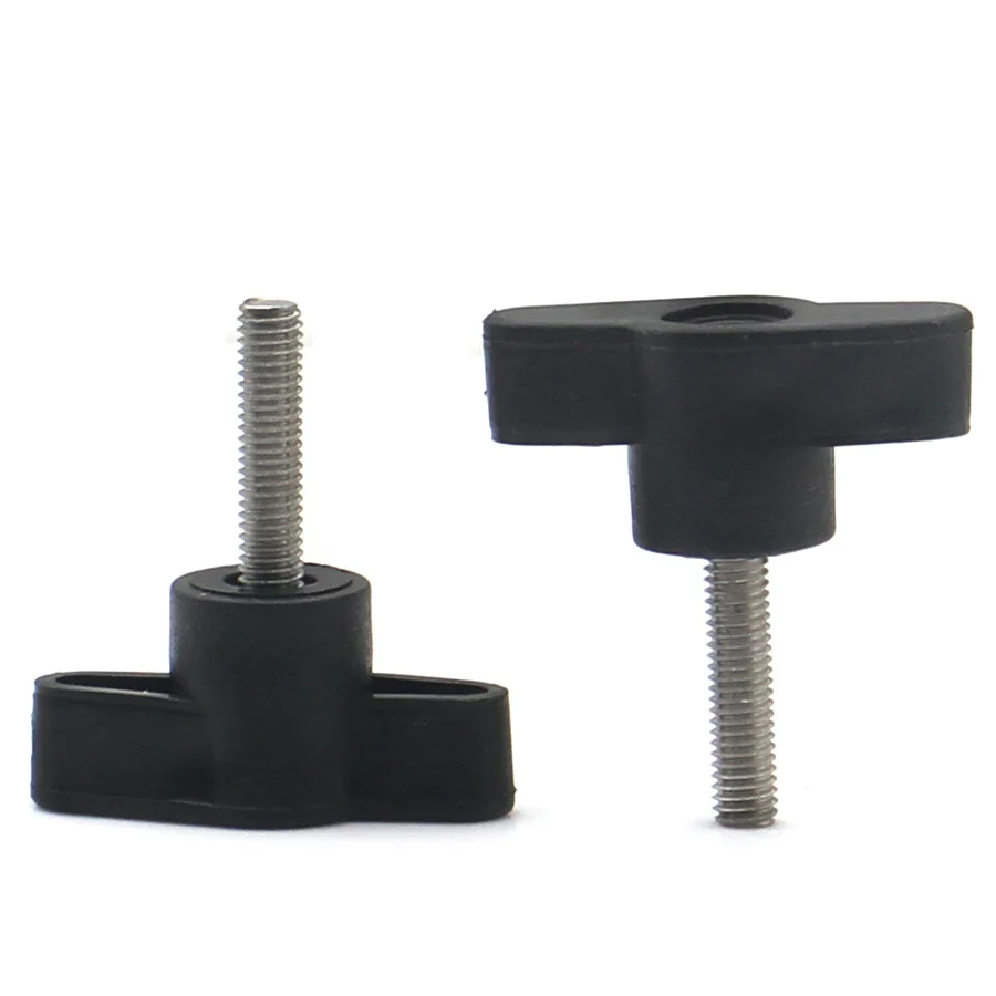 1-2pcs M5 M6 M8 304 Stainless Steel Knurled Thumb Screws Z Type Bakelite Knob Slotted T Handle Bolts #36 Head