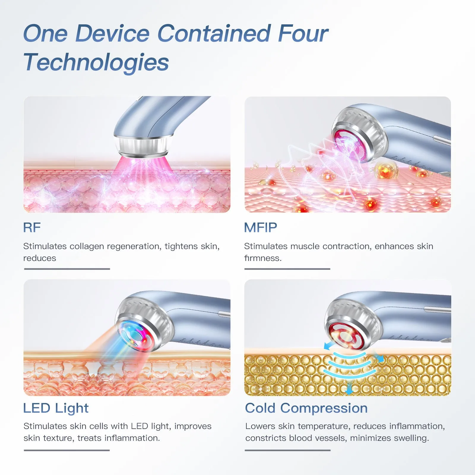 6 in 1 Skin Rejuvenation Face Massager Photon Facial Lifting Beauty Machine