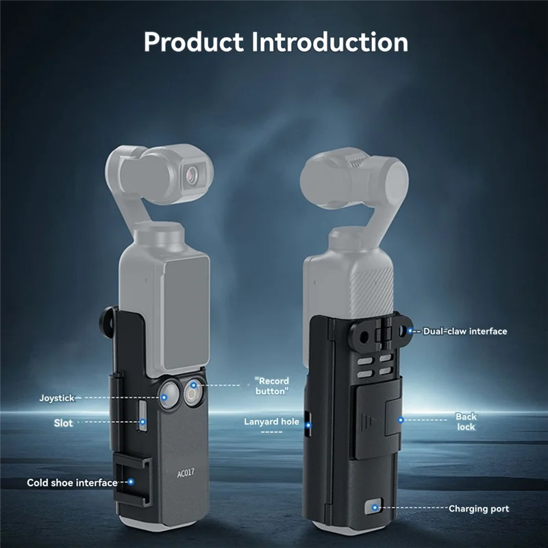لجيب 3 تمديد محول تركيب ل DJI Osmo Pocket 3 اكسسوارات واقية قفص قوس حامل الميكروفون المشبك