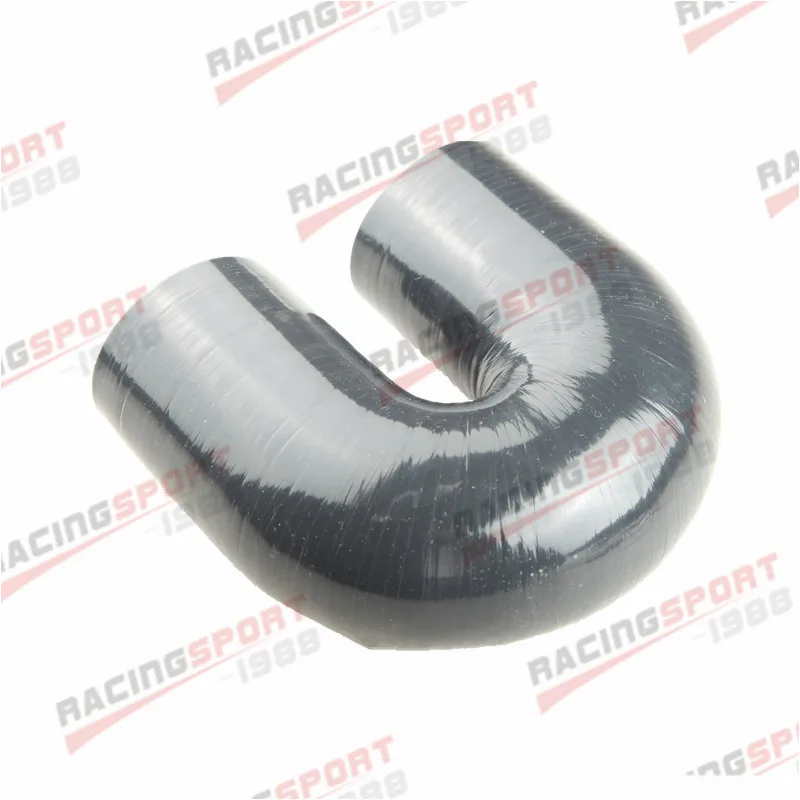 

3 ply 2.5" (63.5mm) inch 180 Degree SILICONE HOSE COUPLER PIPE turbo Black