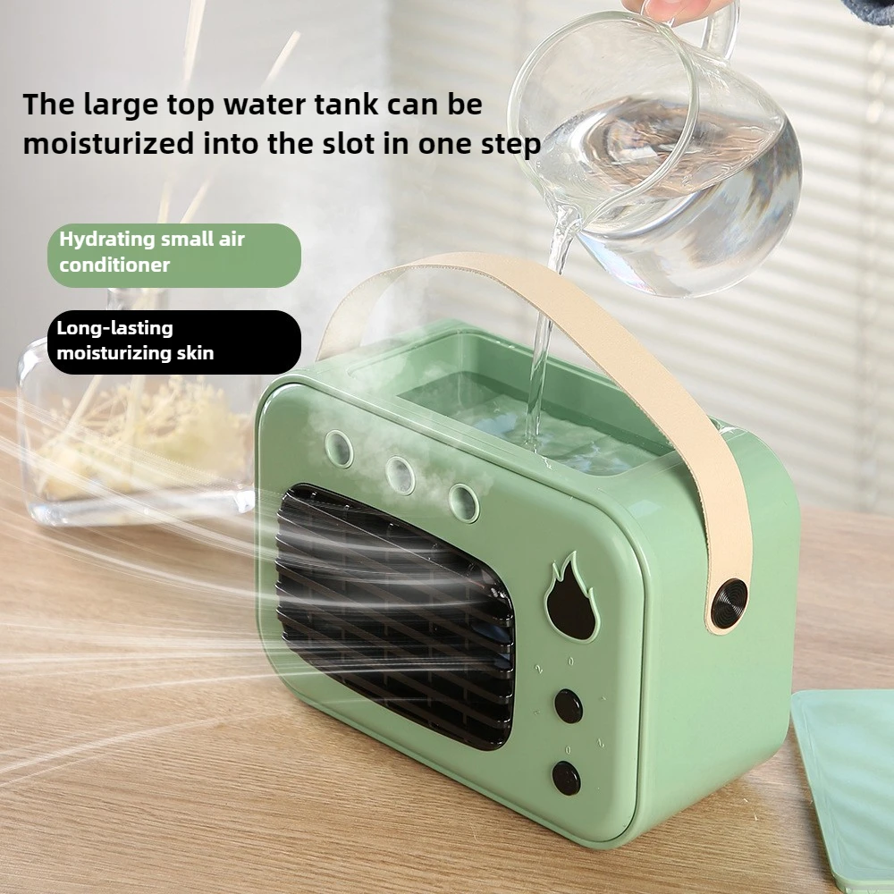 Car Desktop Water Air Cooler Cooling Fan Usb Rechargeable Portable Mini Air Conditioner Fan Mute Mini Air Cooling