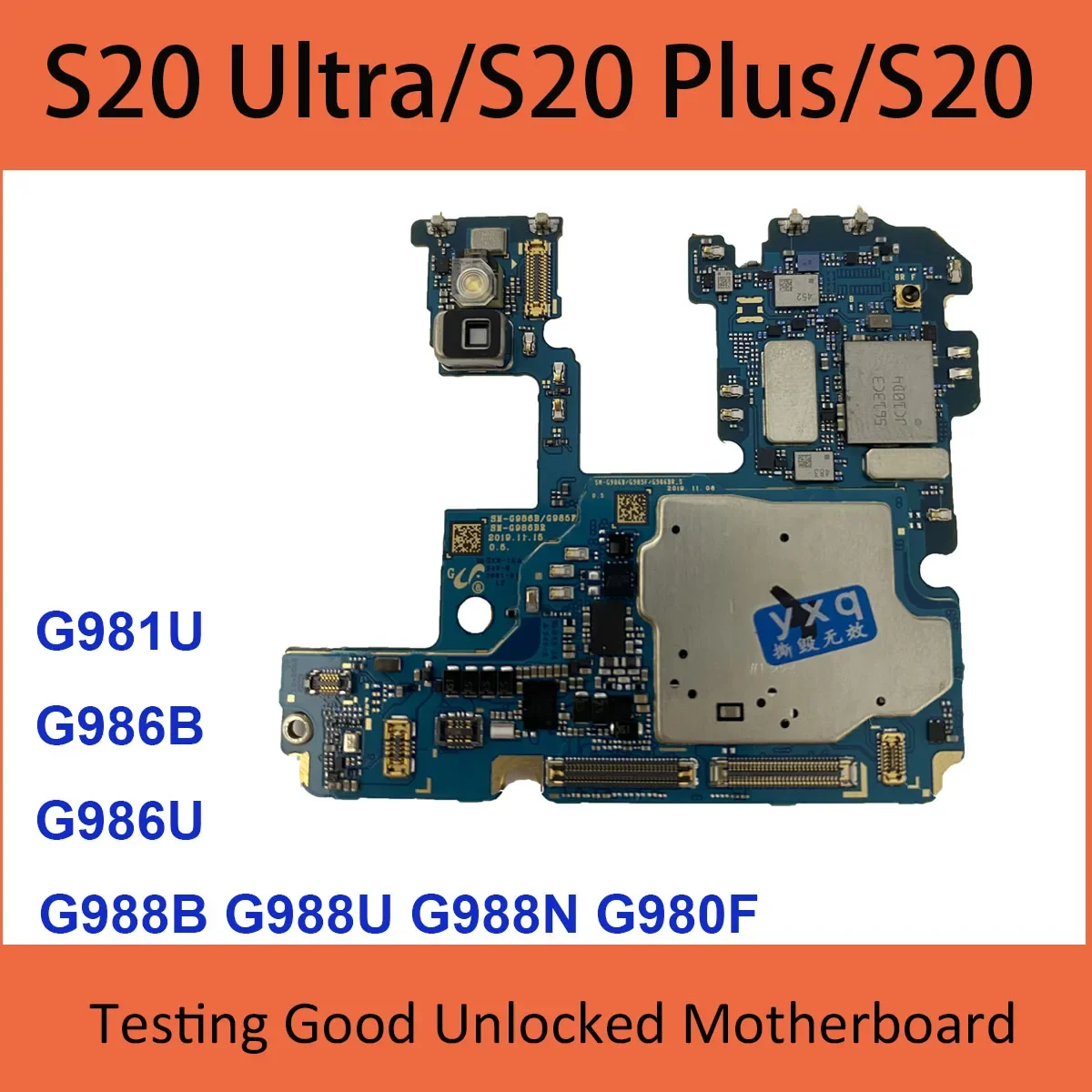 Unlocked 128GB 256G Motherboard For Samsung Galaxy S20 Plus Ultra G980F G986B G988B G981B G981N G981U G988U G986U Logic Board