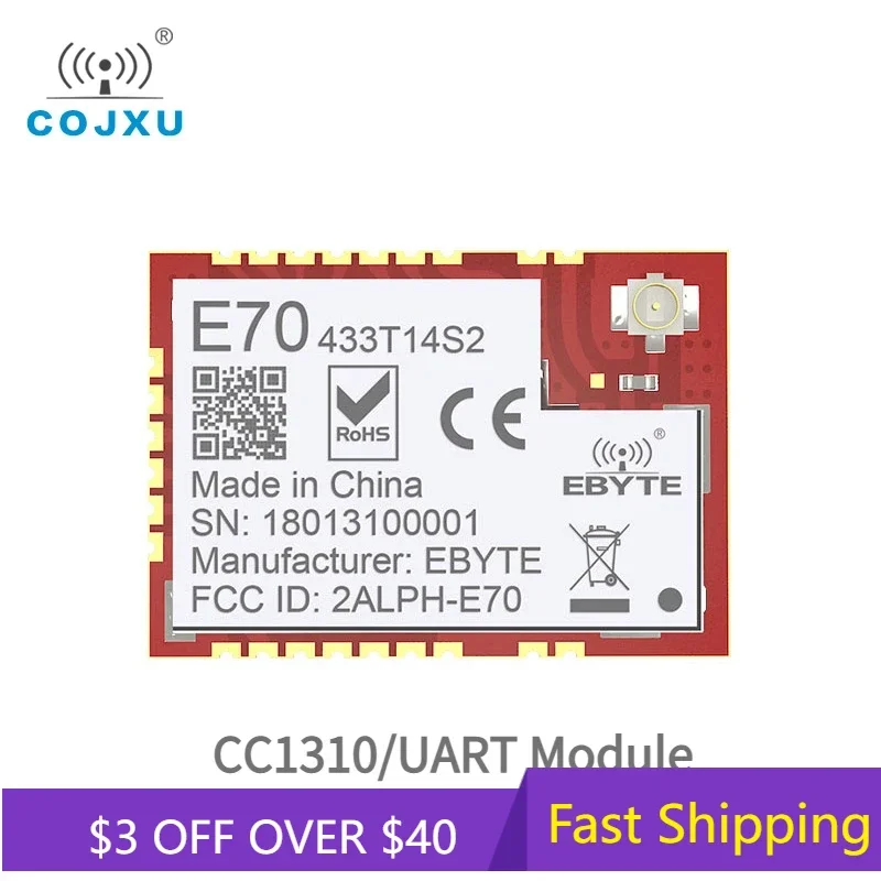 CC1310 433MHz RF Wireless UART Module IOT 1.5km Long Range 14dBm Ebyte E70-433T14S2 Rf Wireless Uhf Transceiver Receiver