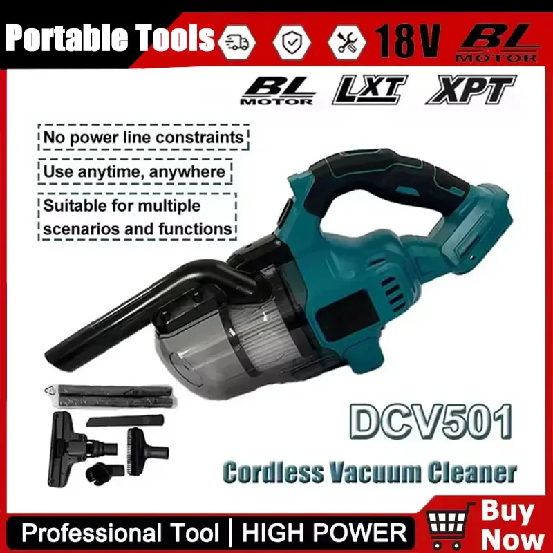 

Fit Makita Cordless Vacuum Cleaner Handheld Dust Collector Floor Carpet Car Pet Hair Cleaning Power Tool 18V Battery