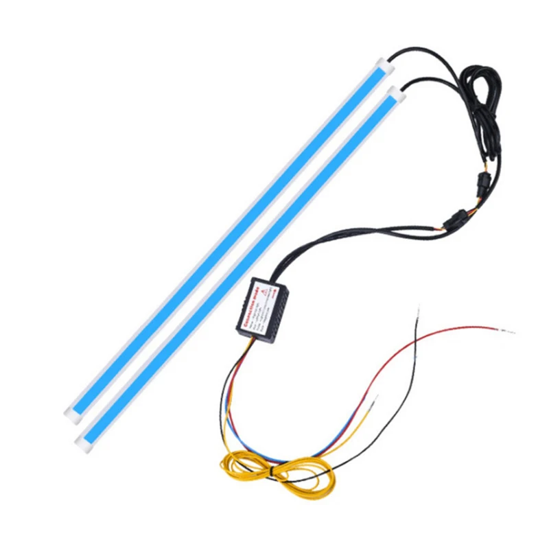 Clignotant LED pour moto, feux de jour, feu arrière DRL, bande de décoration étanche, frein moteur, lumière fluide