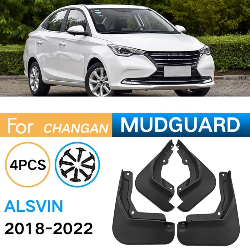 4PCS Car Mudguard Mud Flaps Splash Mud Guard Fender For CHANGAN Alsvin 2018-2022 Car Accessories