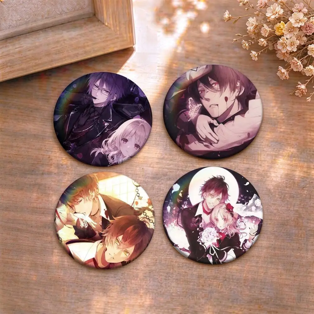 Dark Otome Game DIABOLIK LOVERS  Badge Metal Decorative Brooch Pins for Backpack Clothes Jacket Accessories,Souvenir Gift