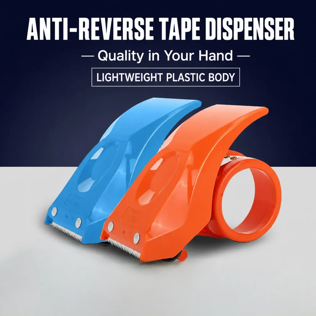 Heavy Duty Shipping Tape Dispenser,Reusable, Replaceable, Eco-Friendly Master Piece Dispenser for Pros with Patented 10° Sloped