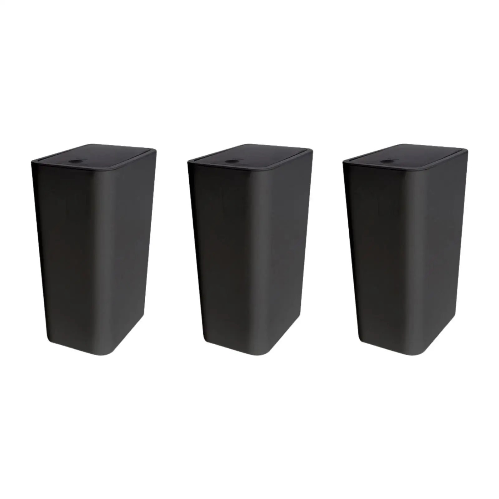 3x Bathroom Trash Can with Lid 10L 2.6 Gallon Waste Basket Trash Bin for Bedroom Laundry Office Under Desk Cabinet Sink Kitchen