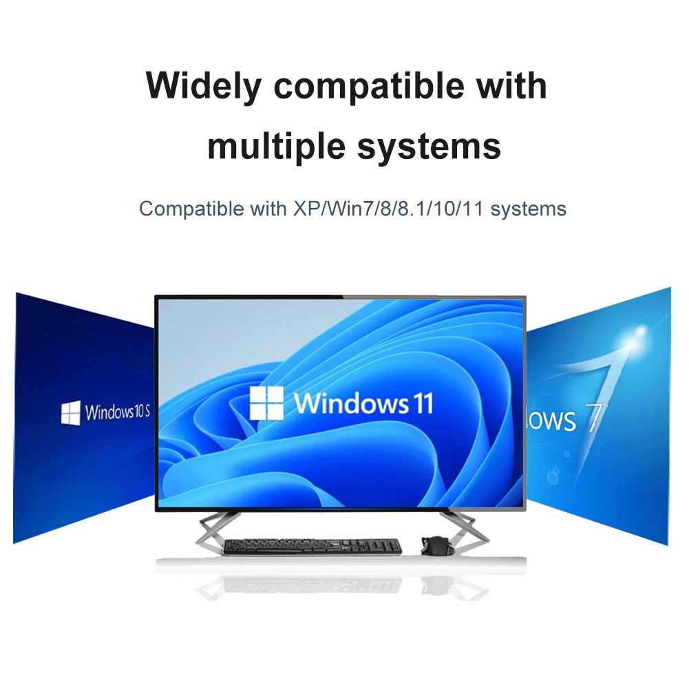 2.4GHz USB 와이파이 네트워크 카드, 150Mbps USB 이더넷 와이파이 동글, 무료 드라이브 USB 동글 와이파이 어댑터, PC 노트북용 내장 안테나