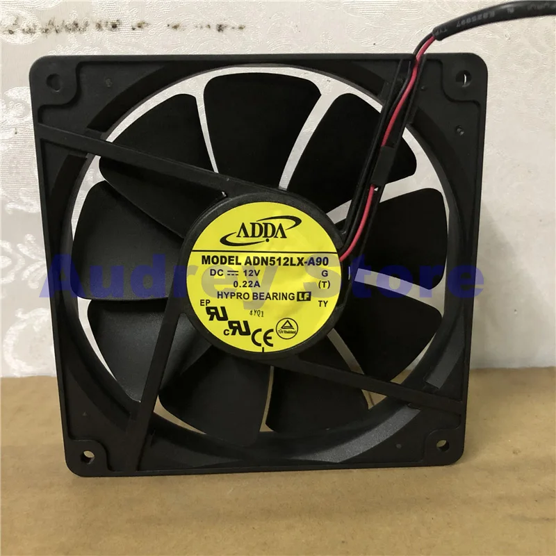 Original ADDA 13525 12V 0.22A ADN512LX-A90 13.5cm 2-wire cooling fan air blower